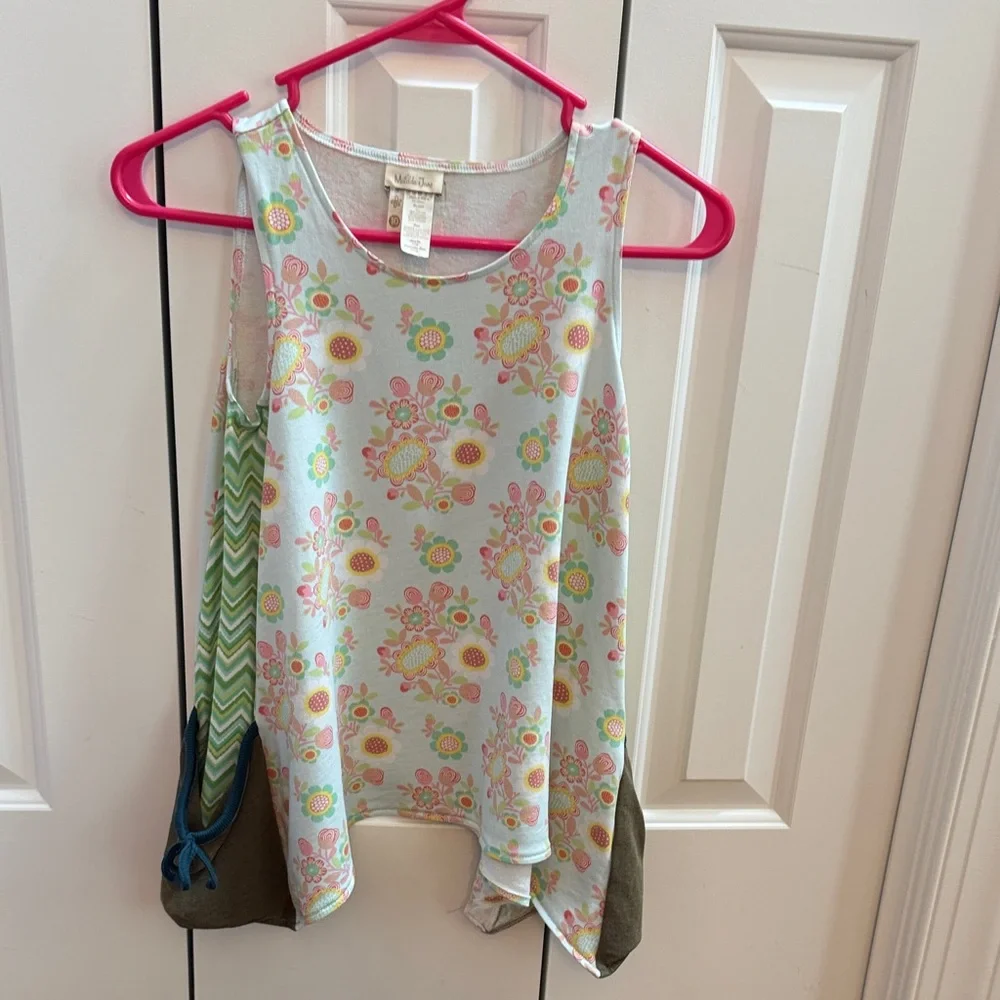 Matilda Jane Pink and Green Floral Top - Picture 1 of 4